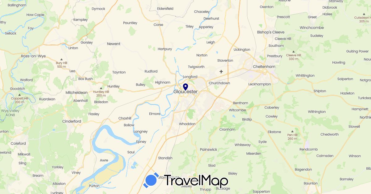 TravelMap itinerary: driving in United Kingdom (Europe)